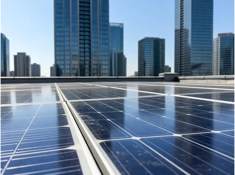 Impianto fotovoltaico in una metropoli americana