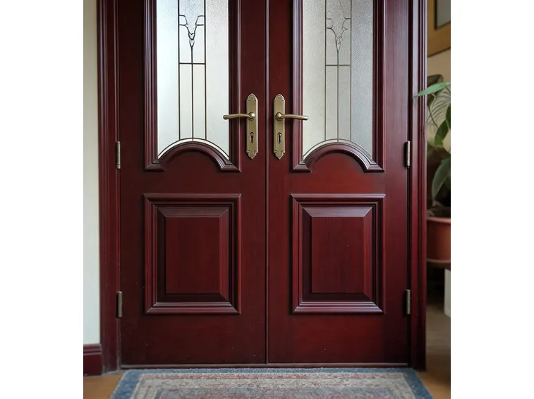 porta il legno e vetro