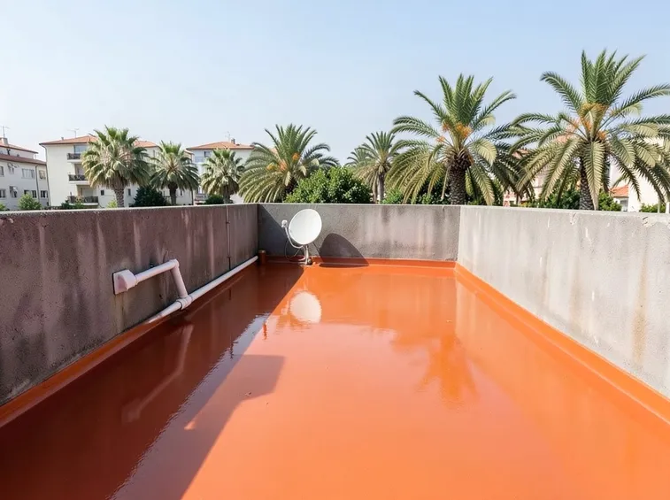 Copertura in resina di una terrazza
