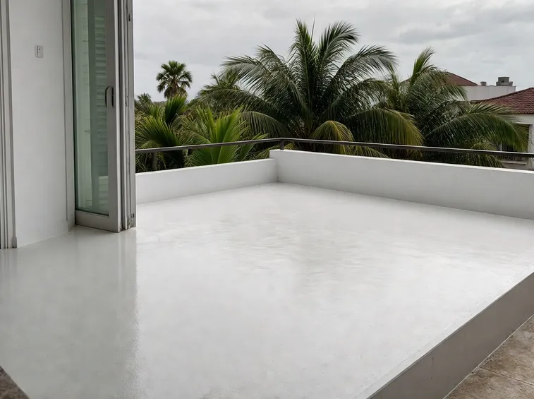 Terrazza con finitura in resina