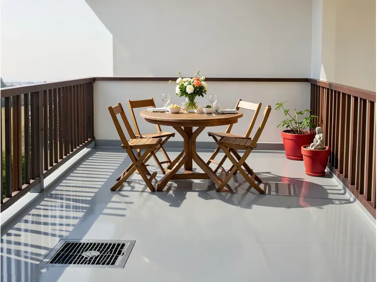 Terrazza con impermeabilizzazione trasparente