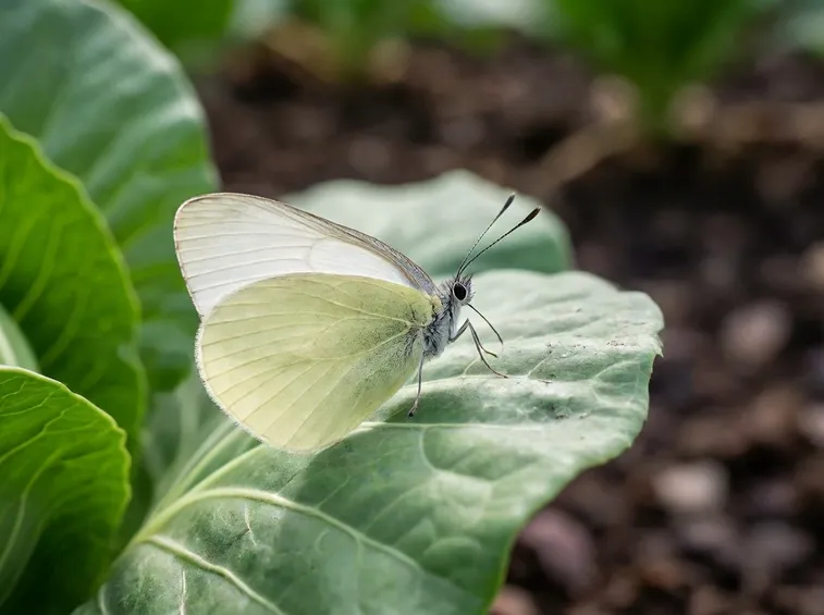 Un esemplare di pieris rapae, o farfalla cavolaia