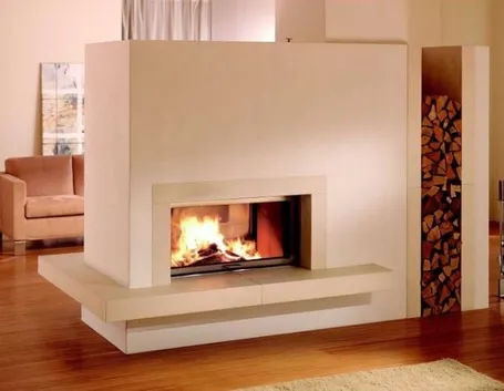 Modello di caminetto bifacciale - Amb Ceramiche
