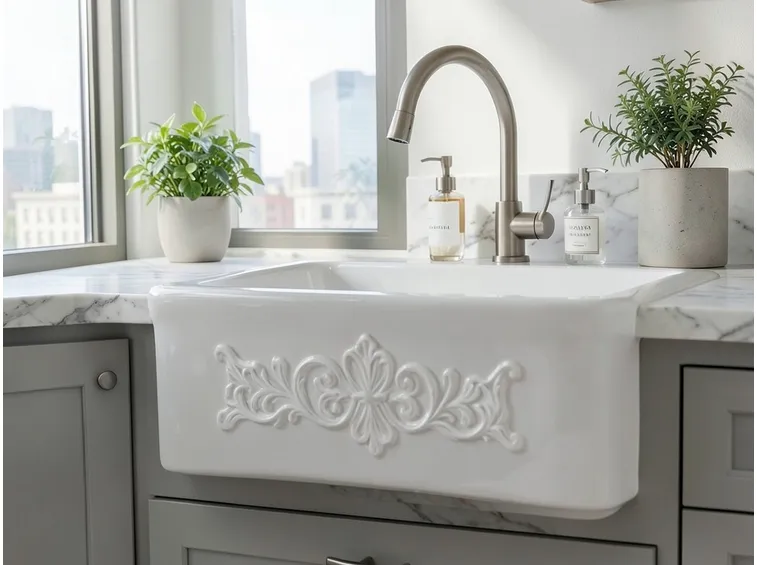 Lavello in ceramica dal design particolare