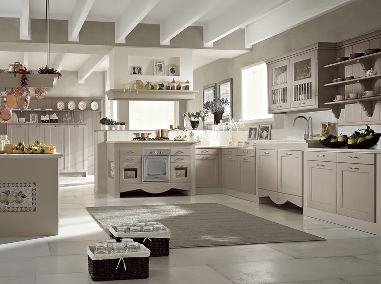 Un esempio di cucina in muratura moderna