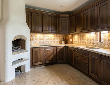 cucine in muratura legno