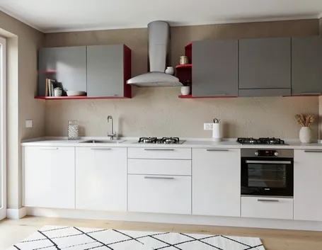 Un esempio di cucina in linea