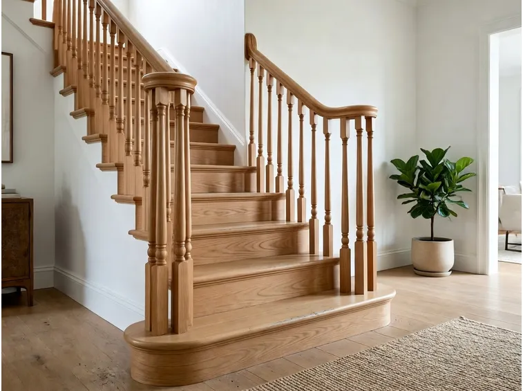 Una ringhiera in legno