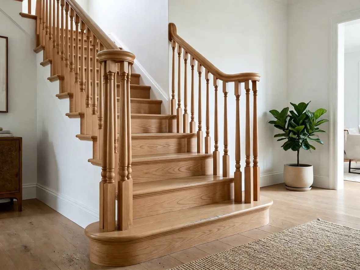 Una ringhiera in legno