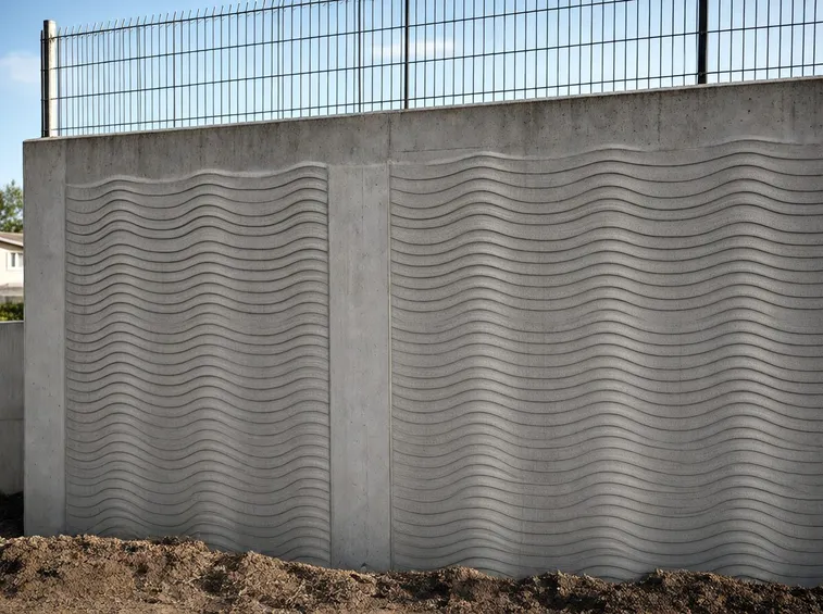 Muro di recinzione a faccia vista