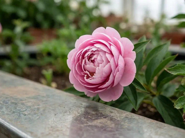 Peonia di colore rosa